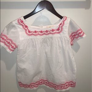 Children’s Fleur White and Pink Top